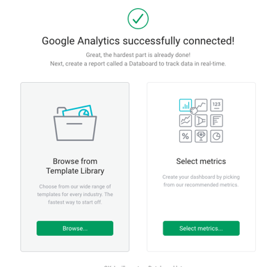 Select your databox metrics