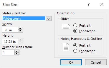 Custom Width and Height