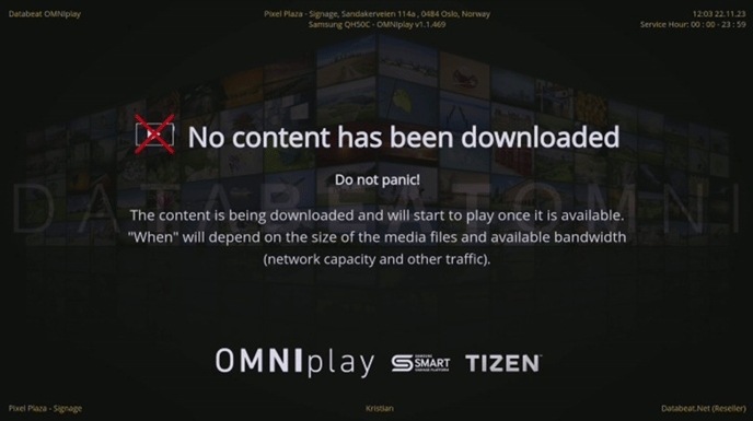 No content has been downloaded do not panic