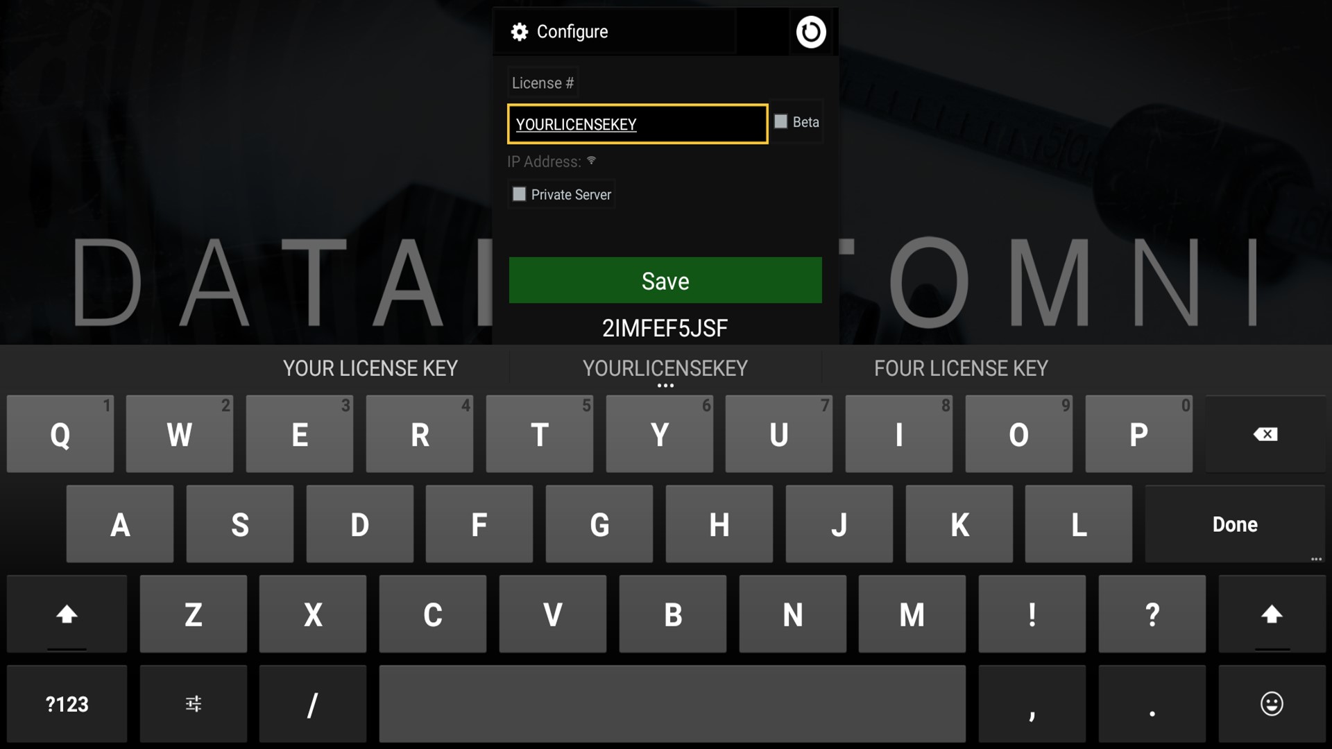 OMNIPlay3 how to set up license key