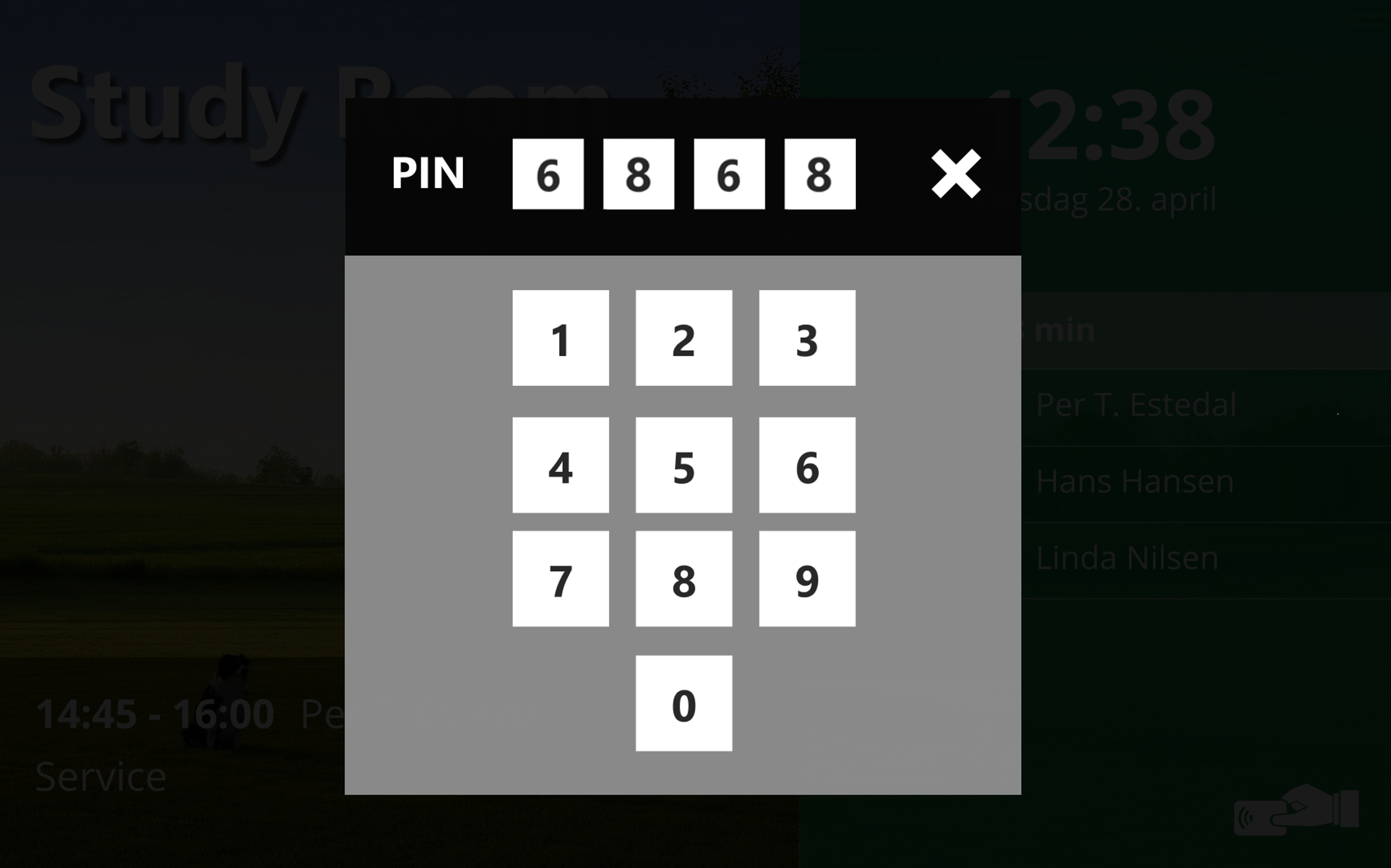 OMNIplay Android PIN code lock Touch Menu settings