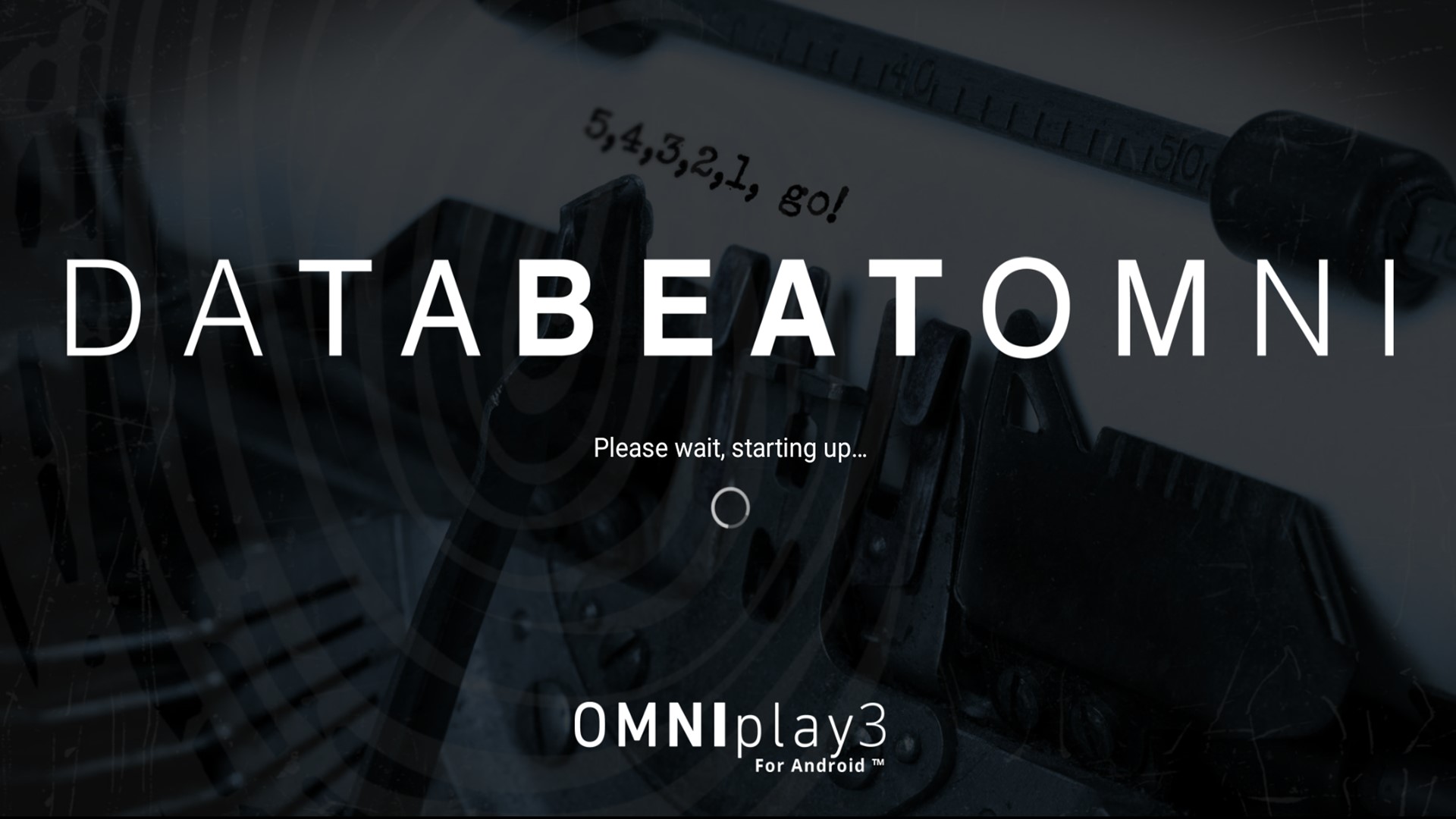 Databeat OMNIplay3 DatabeatOMNI Please wait, starting up