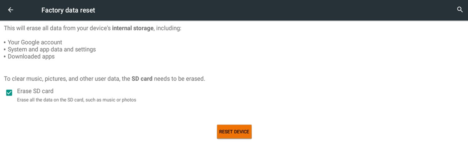 OMNIplay3 Factory Reset Device