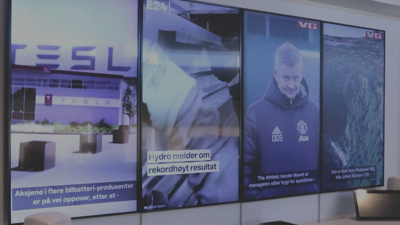 VGTV E24 News Digital Signage