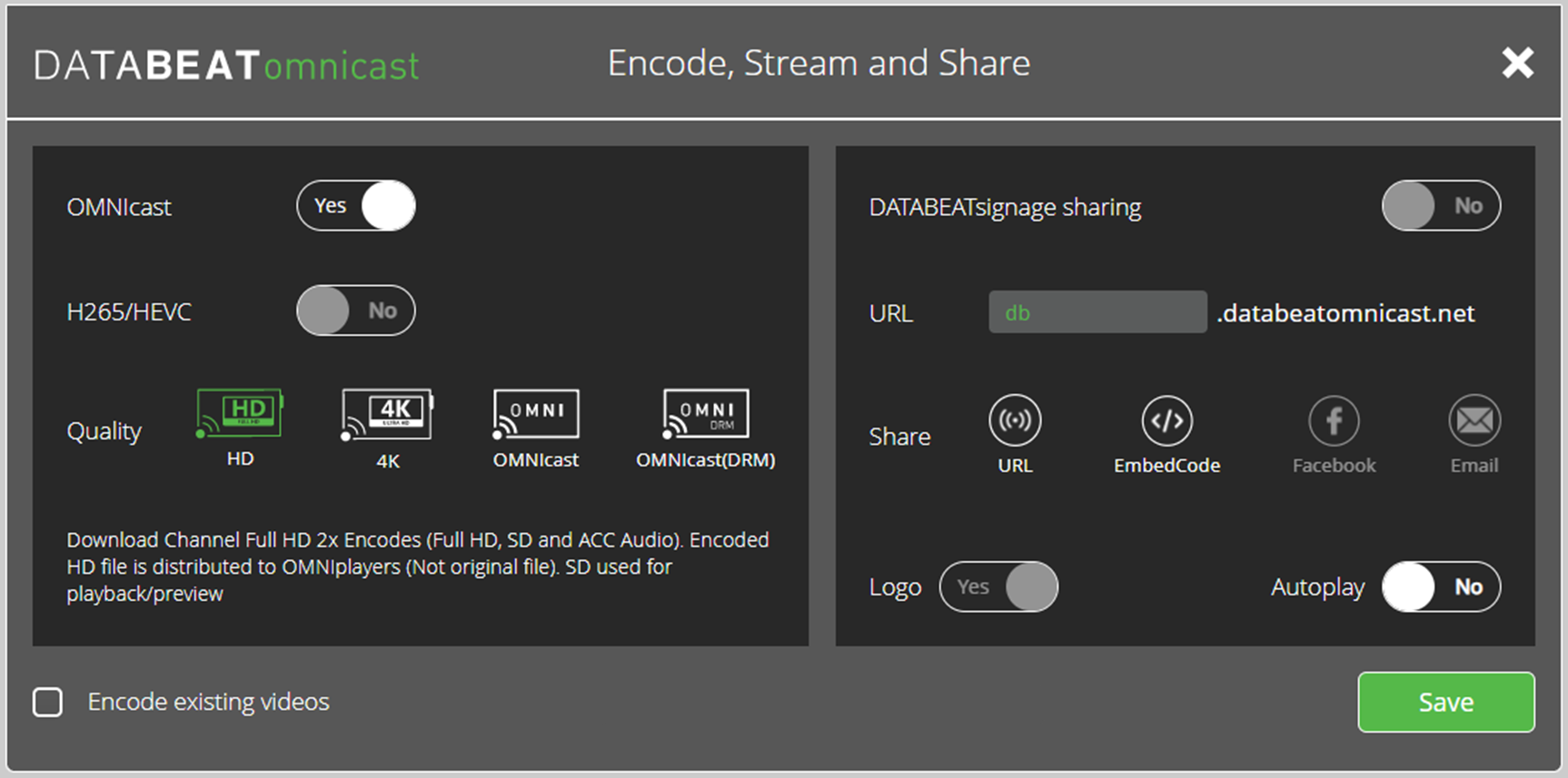 Encode, Stream and Share OMNIcast
