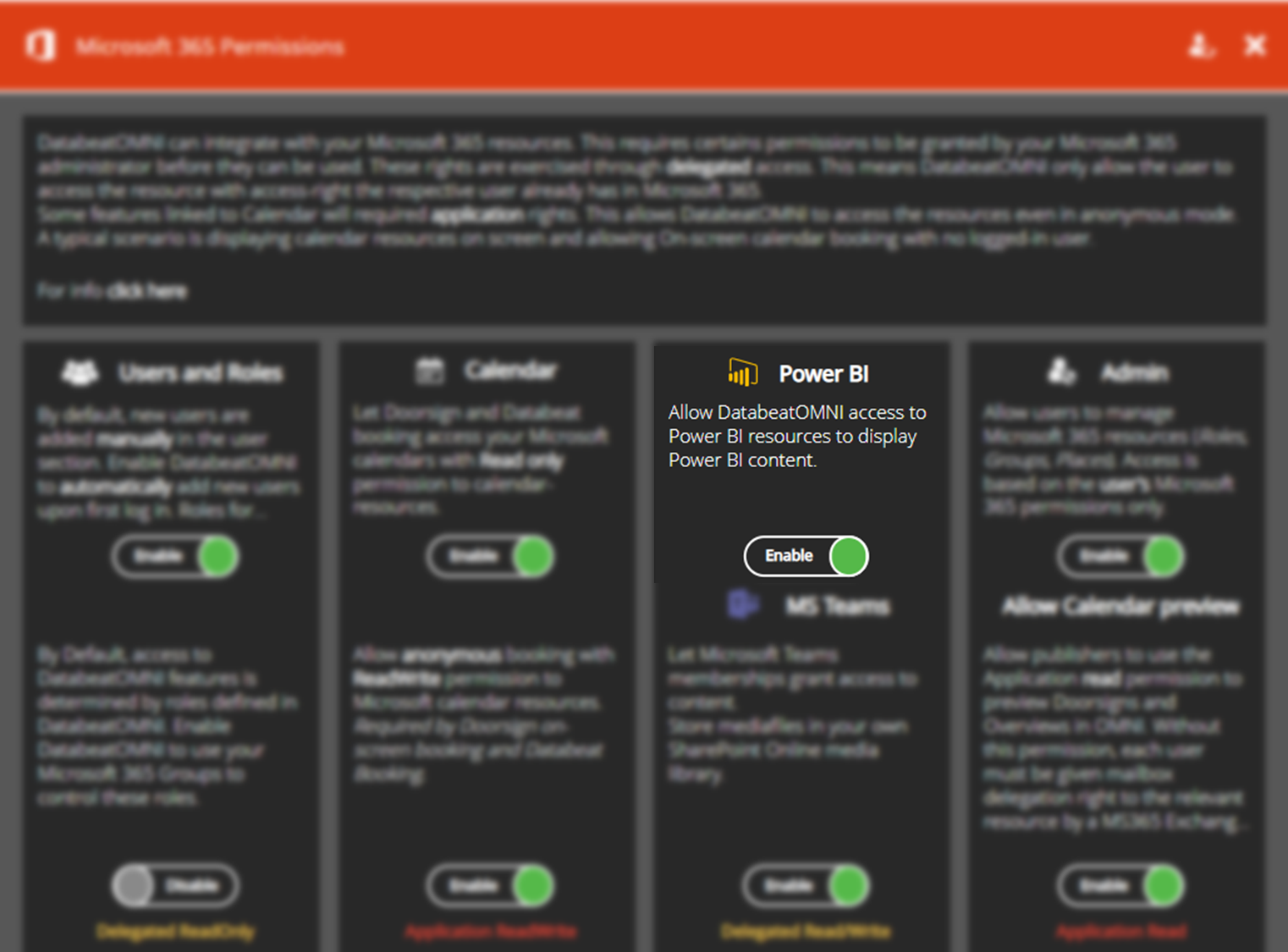 Microsoft 365 Permissions PowerBI