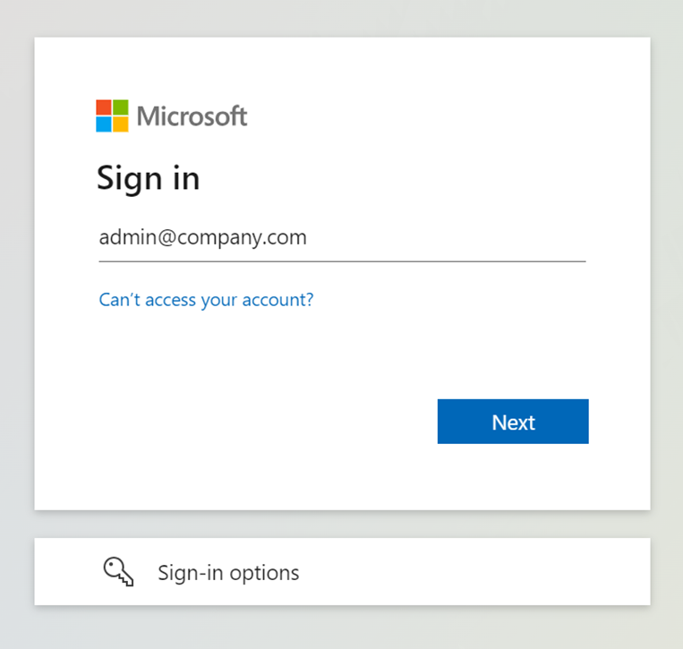 login with your microsoft account admin