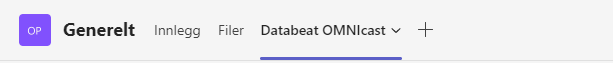 Datbaeat OMNIcast tab in Microsoft Teams